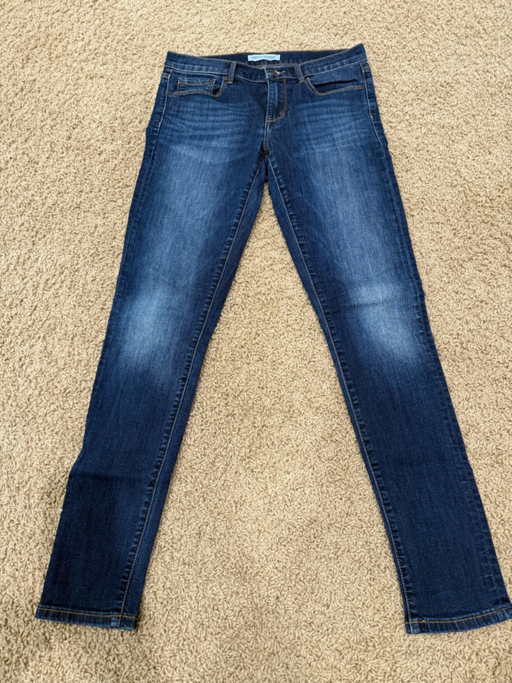 Banana Republic Premium Denim Dark Blue Skinny Jeans Size 28